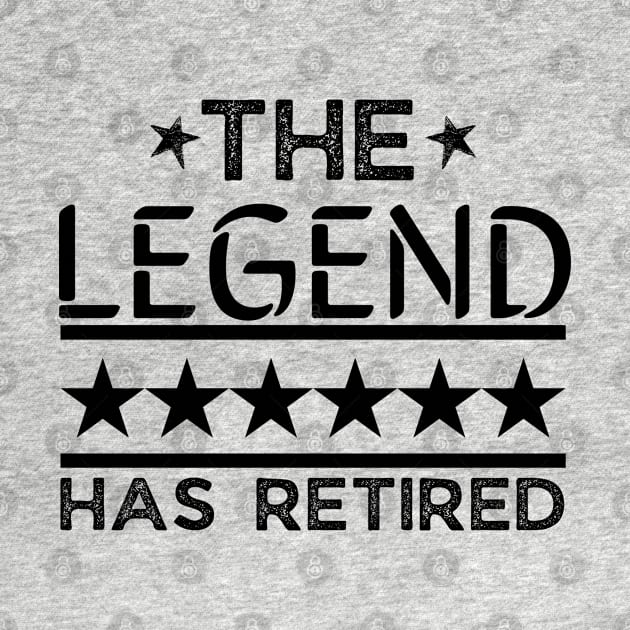 The legend has retired, retirement gift tees by JustBeSatisfied